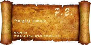 Purgly Emese névjegykártya